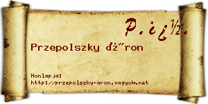 Przepolszky Áron névjegykártya